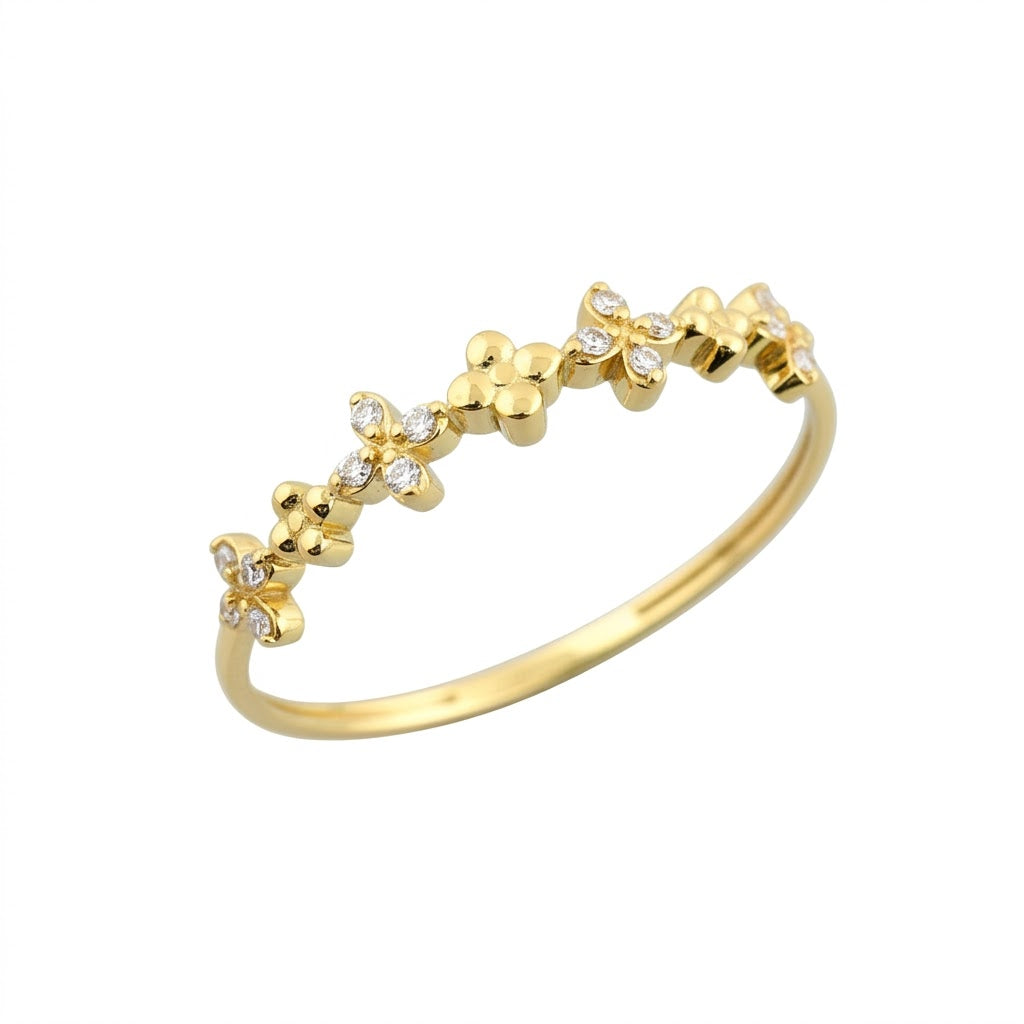 exquisite Diamond Gold Ring
