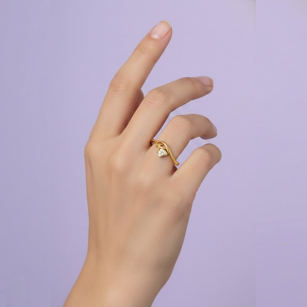 Flowing Floral Design Ring