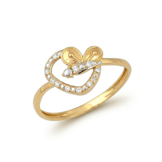 Petal Embrace Diamond Gold Ring