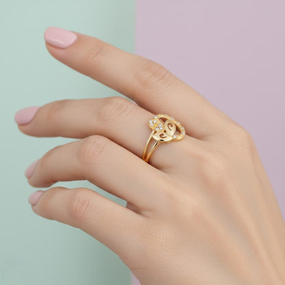 Butterfly Wings Diamond Gold Ring