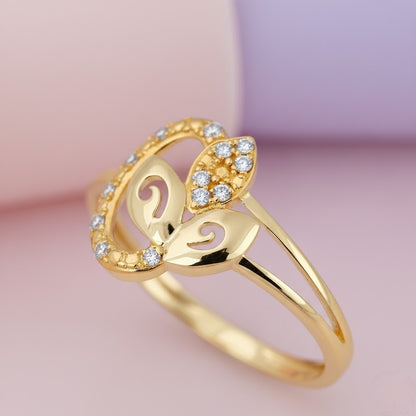 Butterfly Wings Diamond Gold Ring