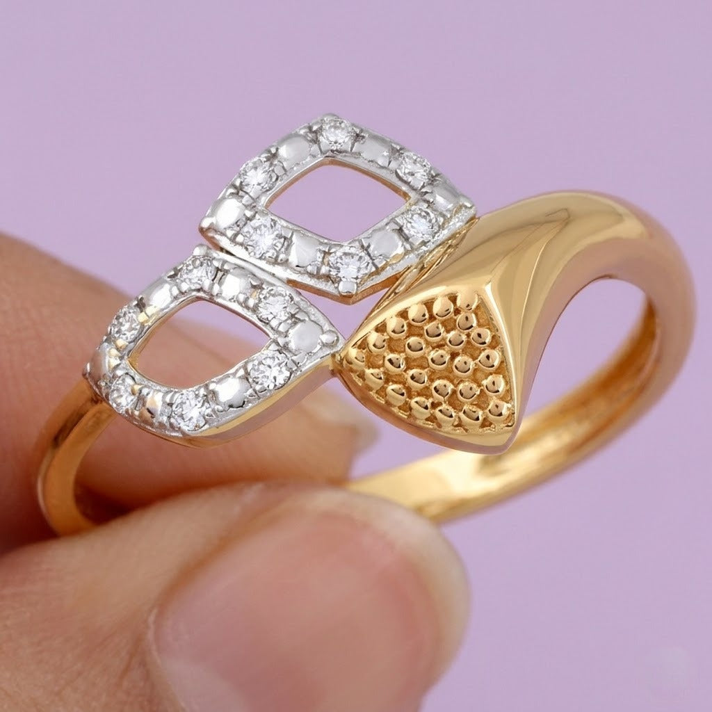 Regal Crest Curve Diamond Gold Ring