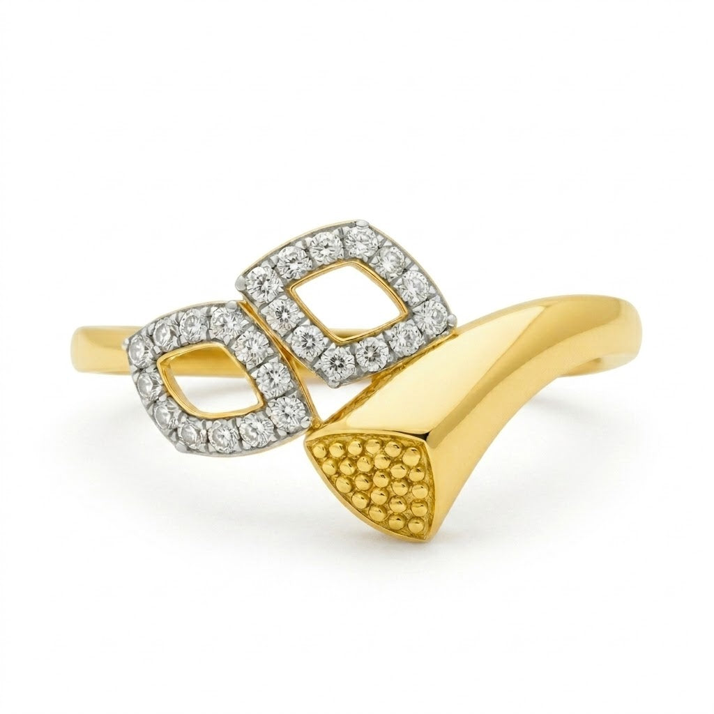 Regal Crest Curve Diamond Gold Ring