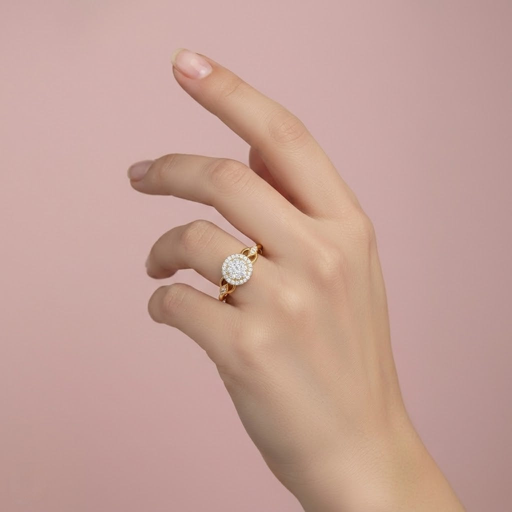 Ornate Cluster Medallion Ring