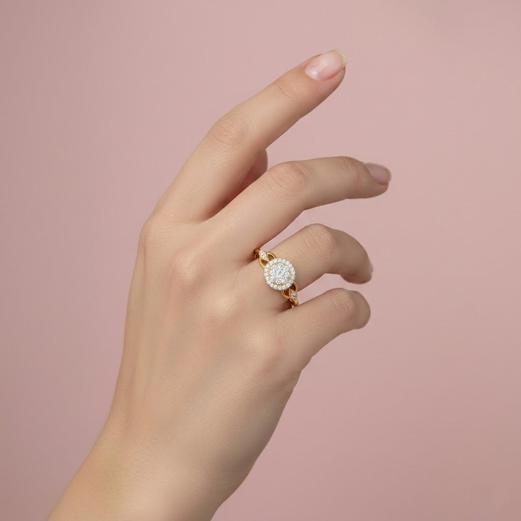 Ornate Cluster Medallion Ring