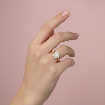 Ornate Cluster Medallion Ring