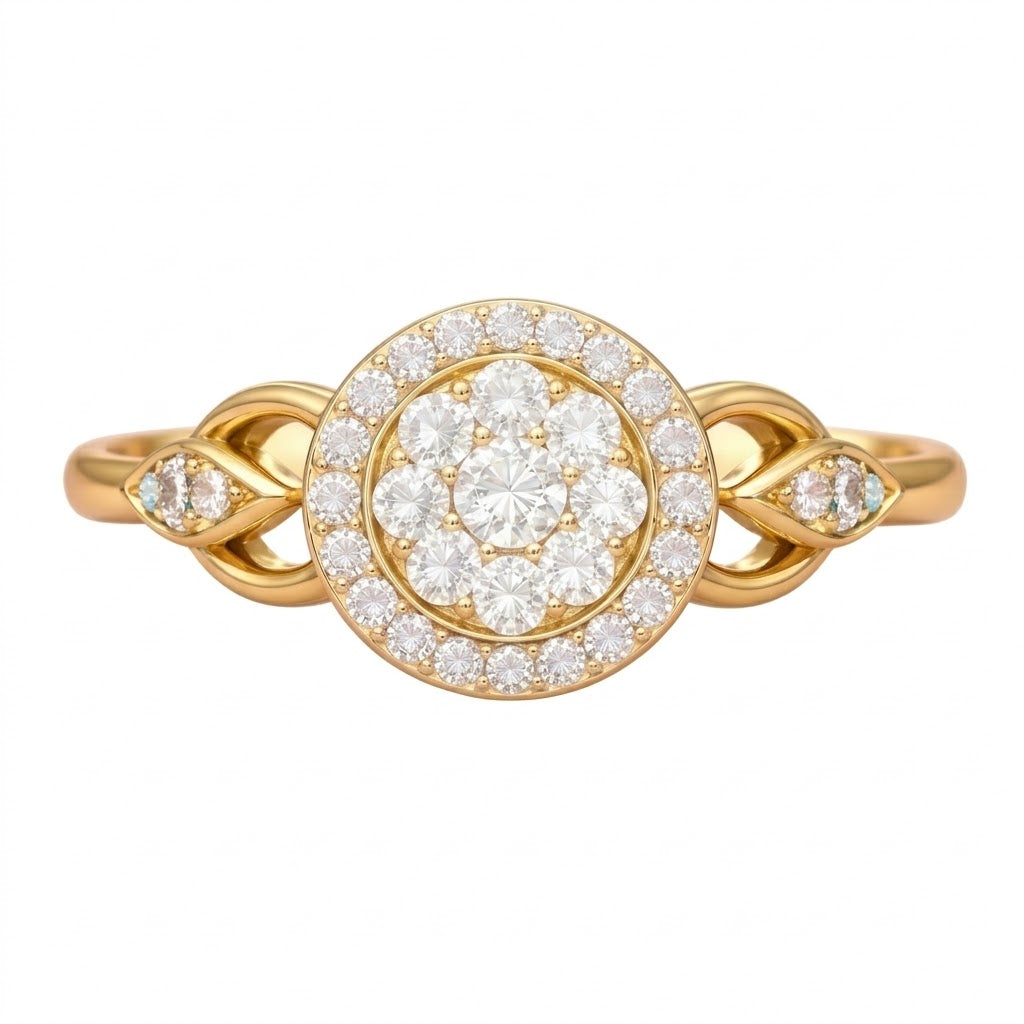 Ornate Cluster Medallion Ring