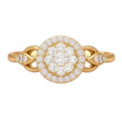 Ornate Cluster Medallion Ring