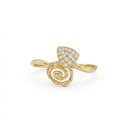 Spiral Shield Sparkle Ring