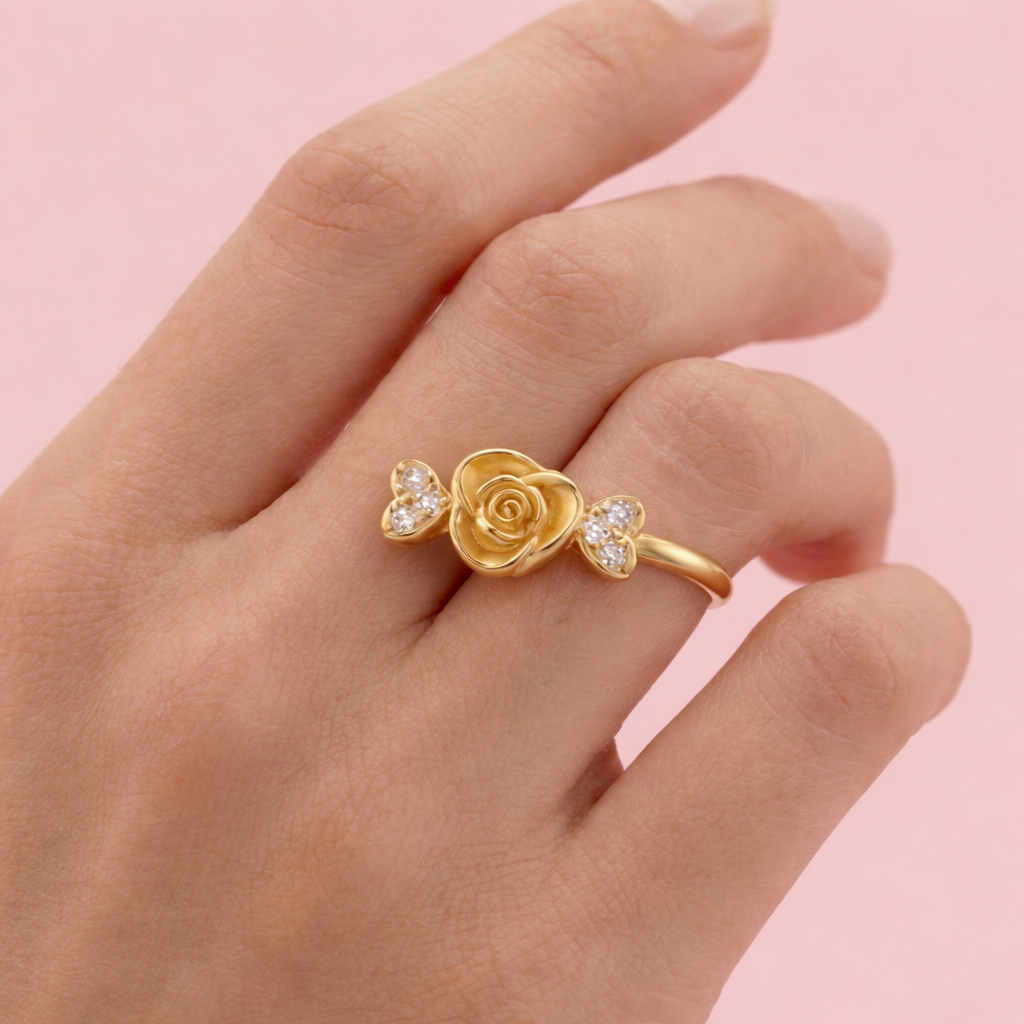 Rose Heart Bloom Ring
