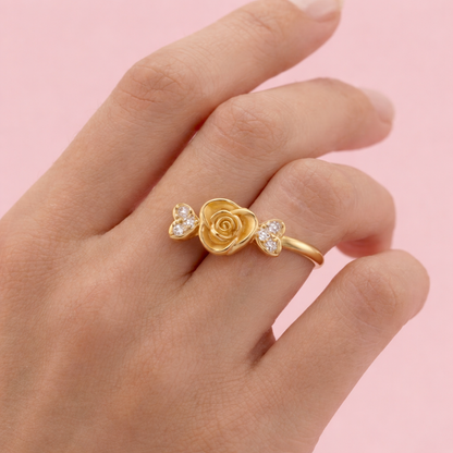 Rose Heart Bloom Ring