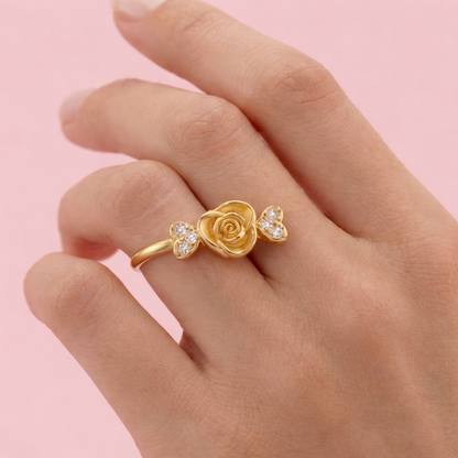 Rose Heart Bloom Ring