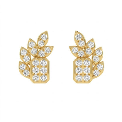 Floral Gold Diamond Cluster Pendant