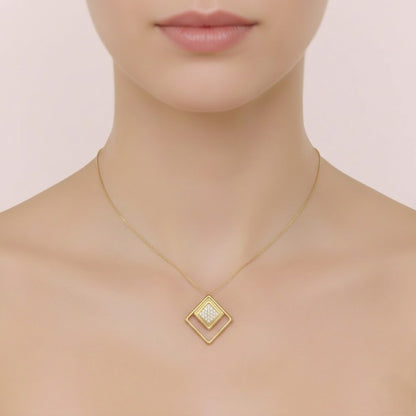 Dual Square Frame Pendant