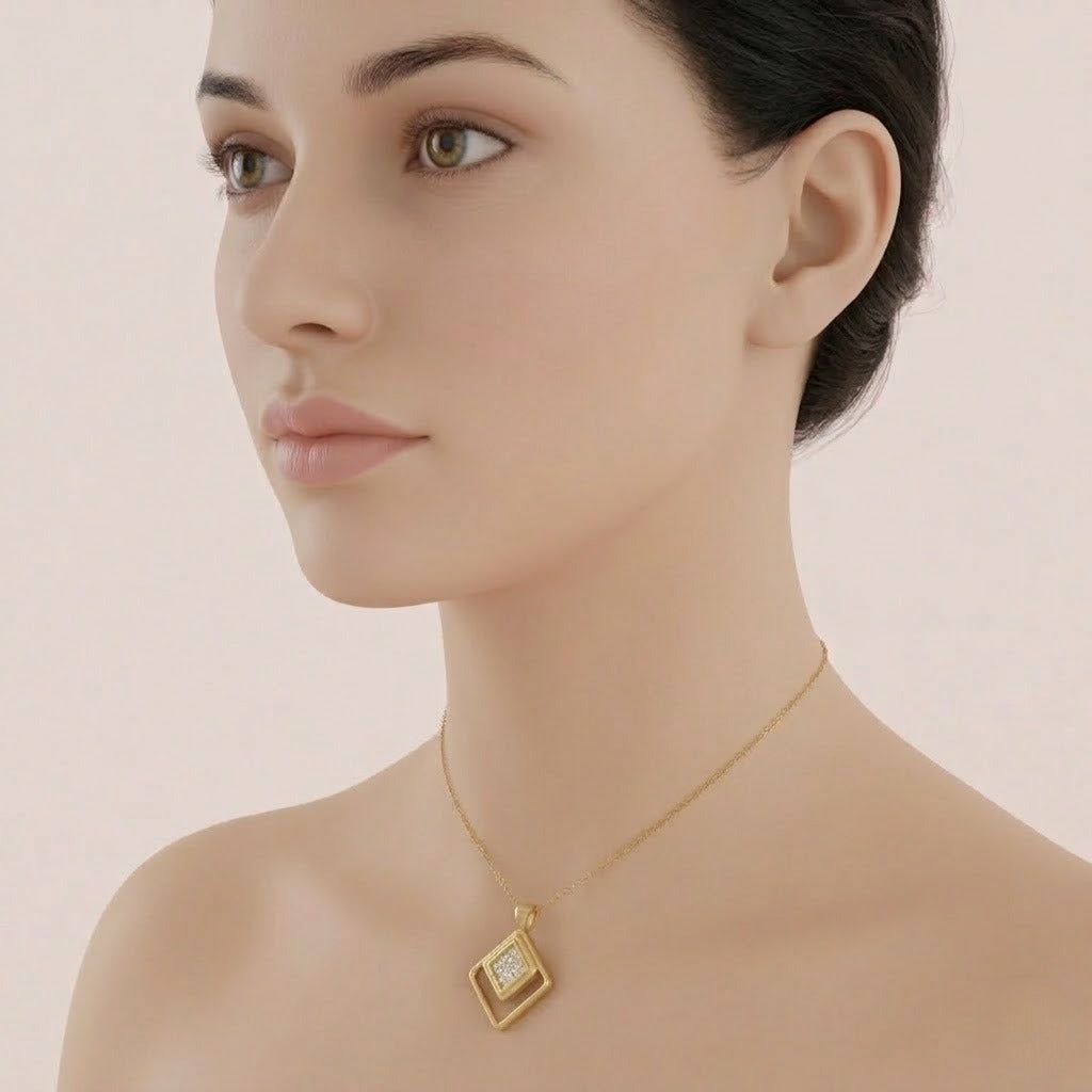 Dual Square Frame Pendant