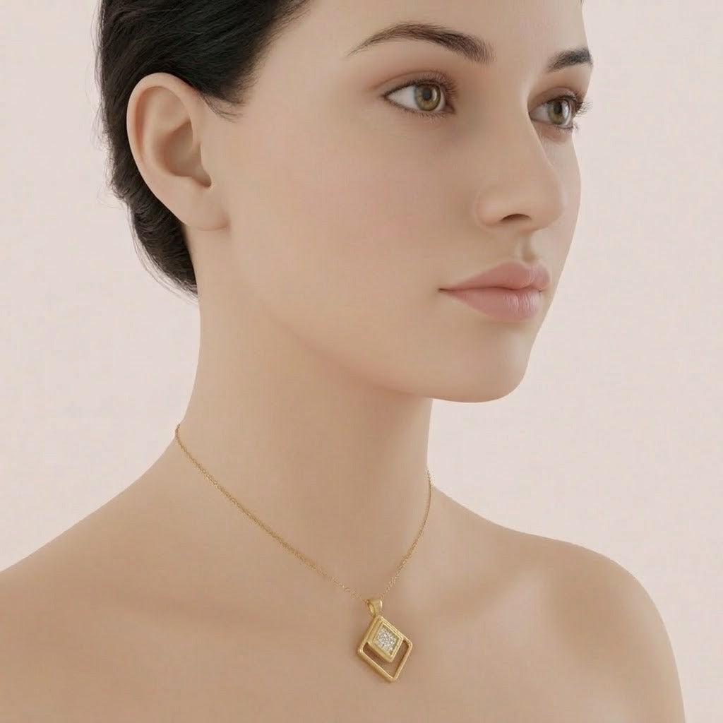 Dual Square Frame Pendant