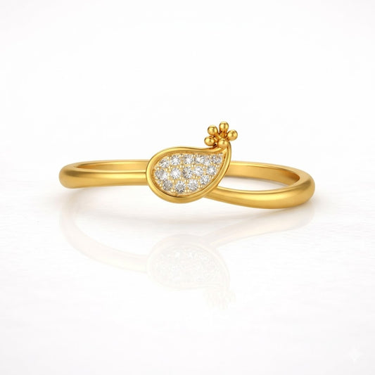 Gold Heart Diamond Cluster Ring