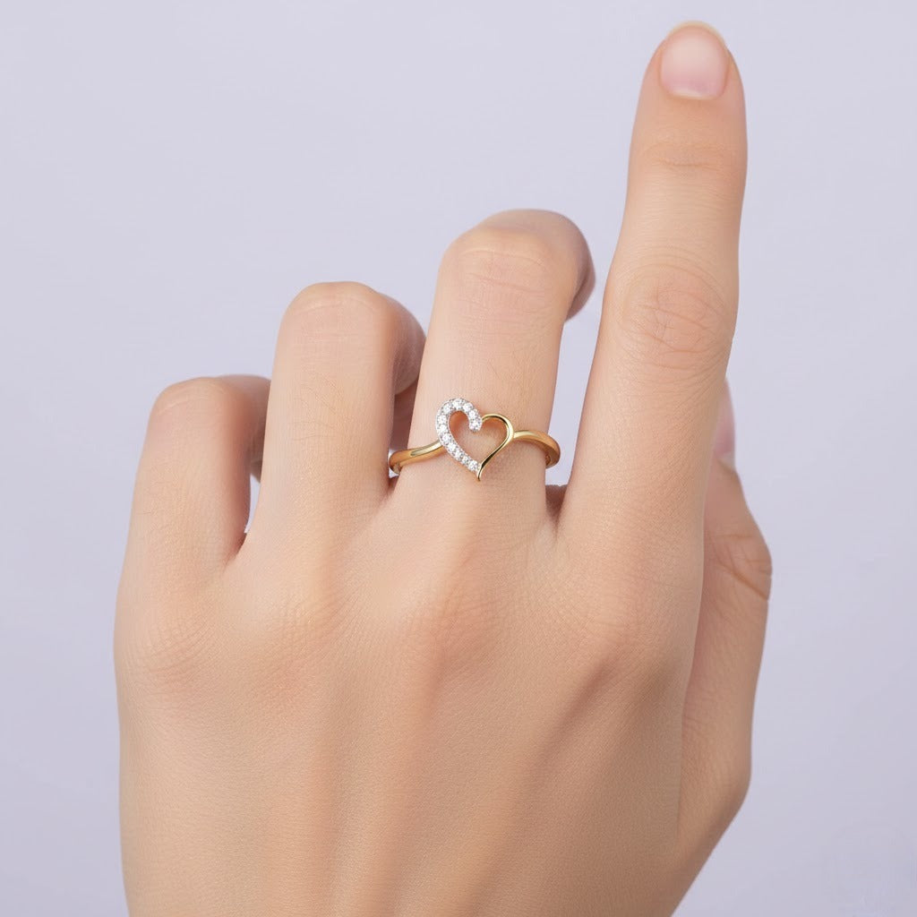 Heartbeat Spark Gold Ring