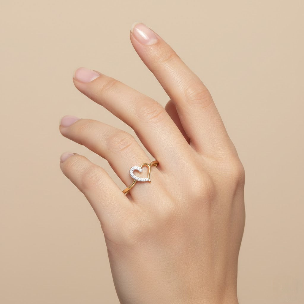 Heartbeat Spark Gold Ring