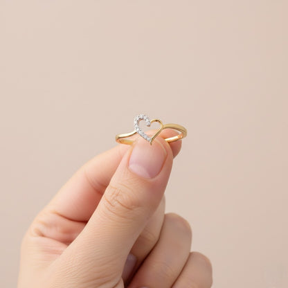 Heartbeat Spark Gold Ring