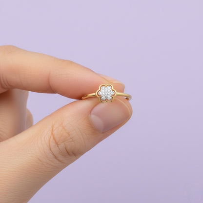 Floral Spark Charm Ring