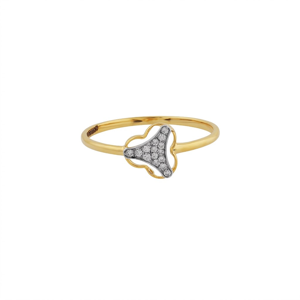 Gold Diamond Heart Ring