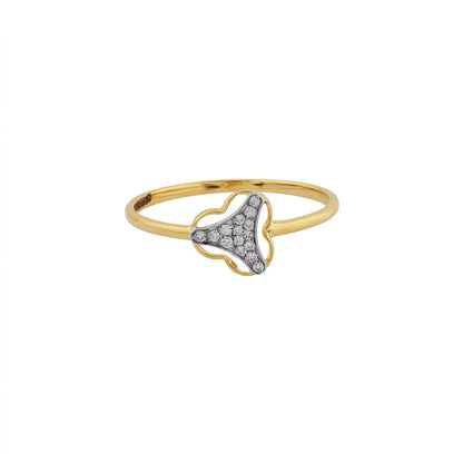 Gold Diamond Heart Ring
