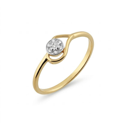 Celestial Halo Diamond Gold Ring