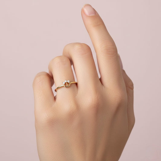 Crown Spark Gold Ring