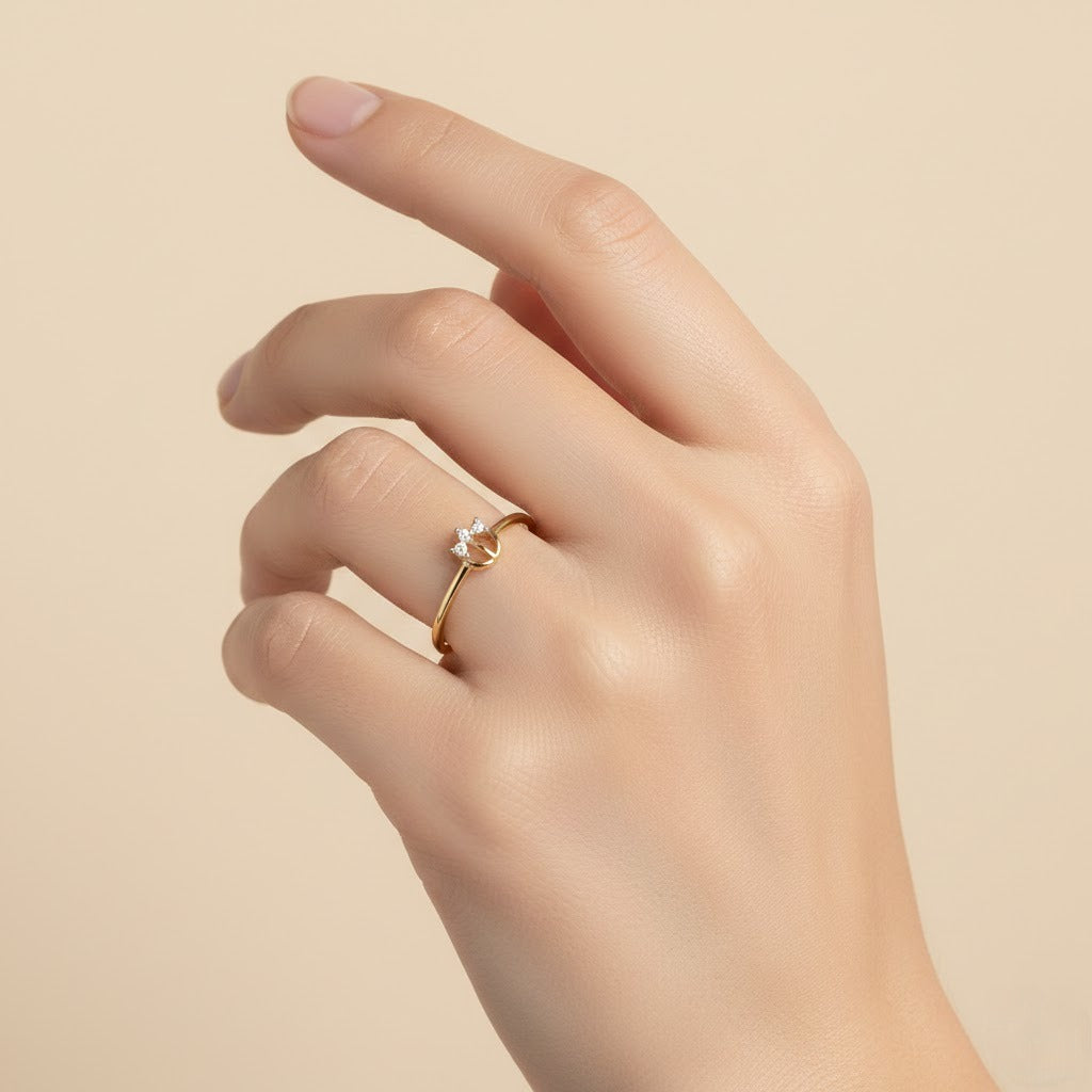 Crown Spark Gold Ring