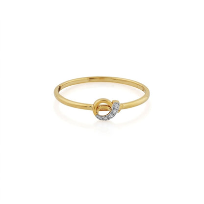 Spiral Halo Accent Diamond Gold Ring