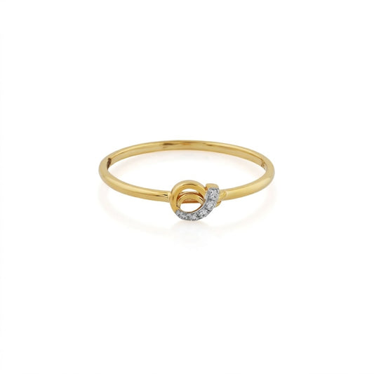 Spiral Halo Accent Diamond Gold Ring