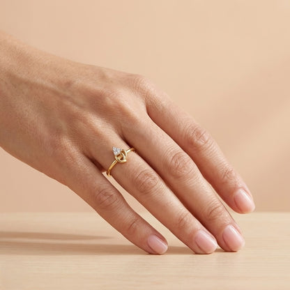 Elegant Gold Twist Diamond Ring