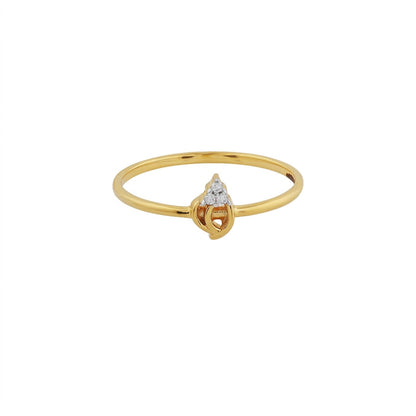 Elegant Gold Twist Diamond Ring
