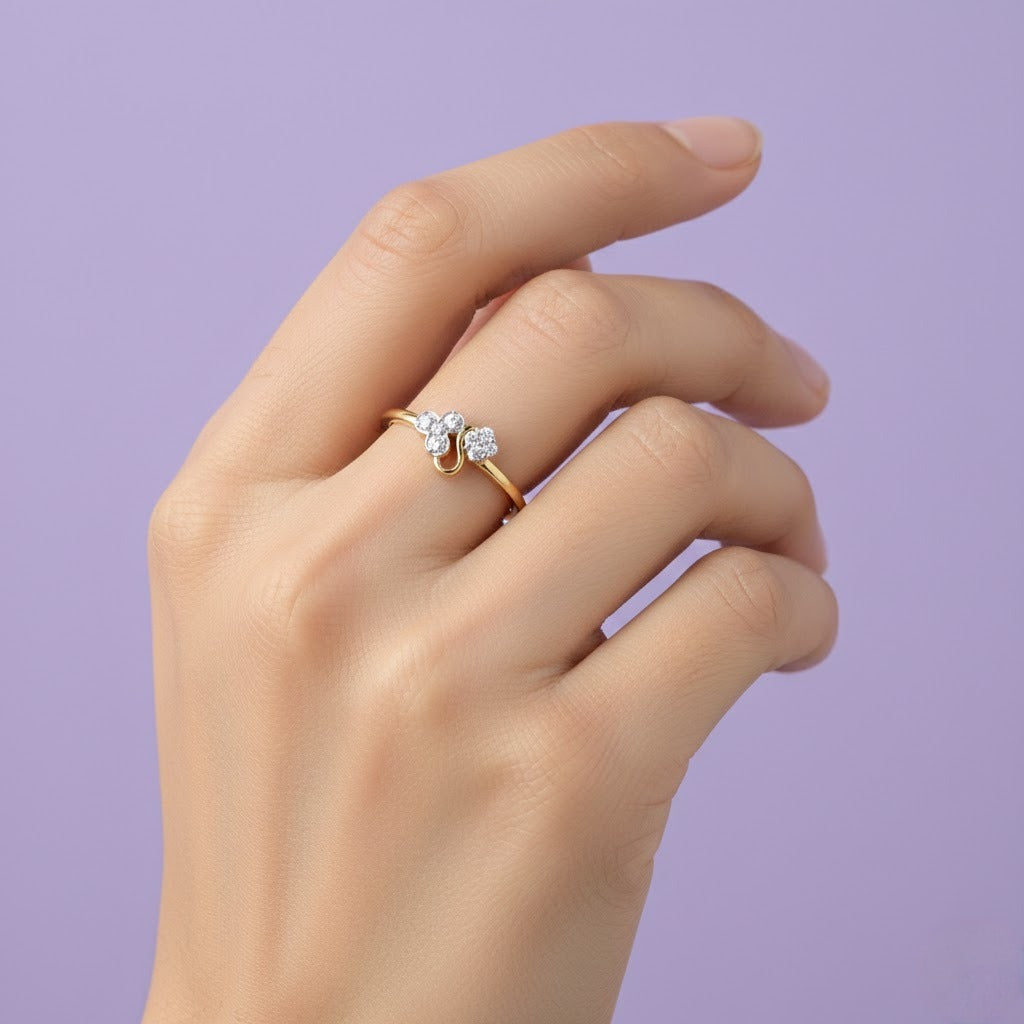 Floral Whirl Spark Ring