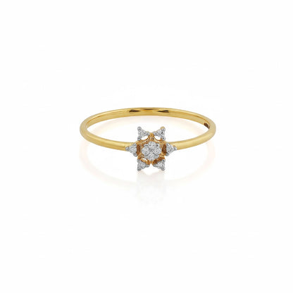 Classic Gold Cluster Diamond Ring