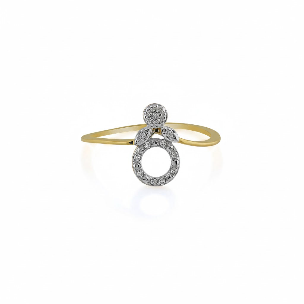 Eternal Circle Charm Diamond Gold Ring