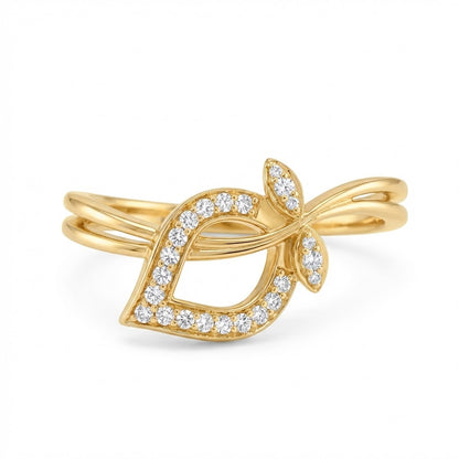 Leaf Embrace Diamond Gold ring