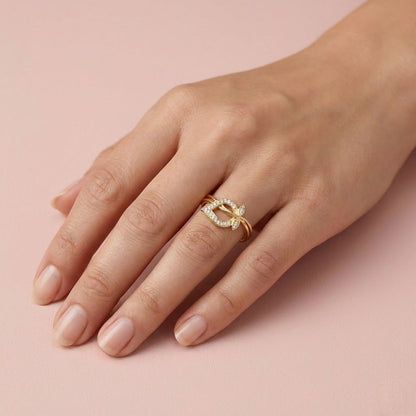 Leaf Embrace Diamond Gold ring