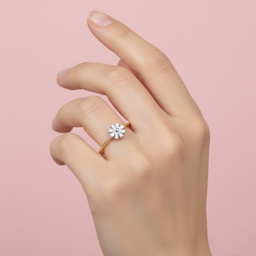 Classic Gold Solitaire Diamond Ring