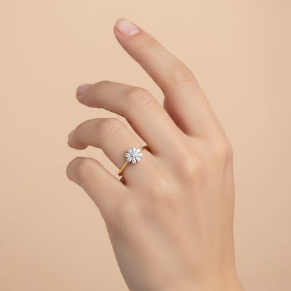 Classic Gold Solitaire Diamond Ring