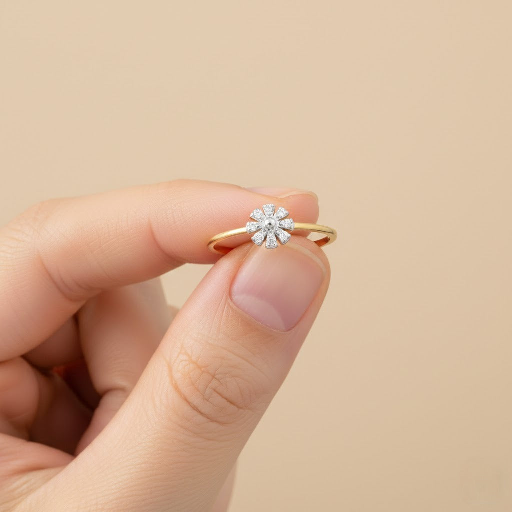 Classic Gold Solitaire Diamond Ring