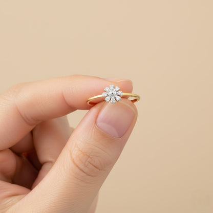 Classic Gold Solitaire Diamond Ring