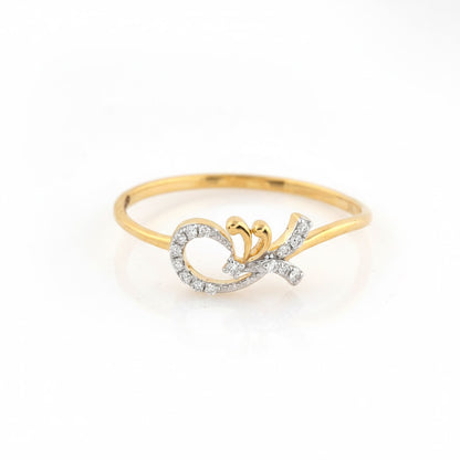 Elegant Gold Swirl Diamond Ring