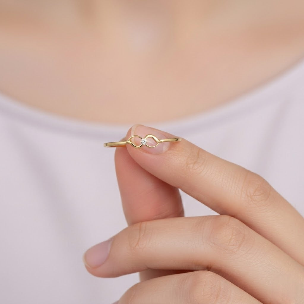 Infinity Twist Gold Ring