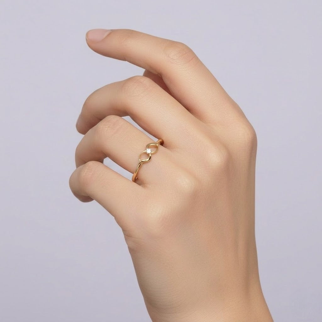 Infinity Twist Gold Ring
