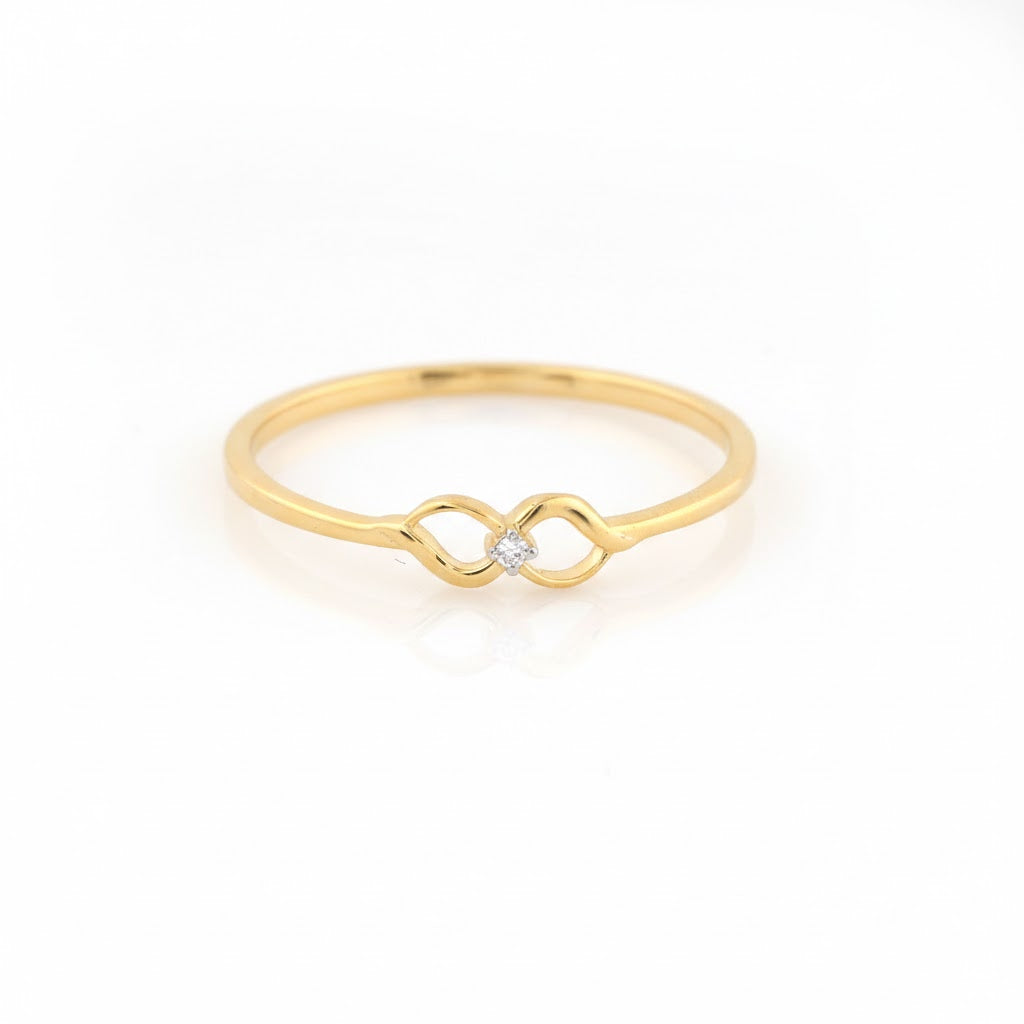 Infinity Twist Gold Ring