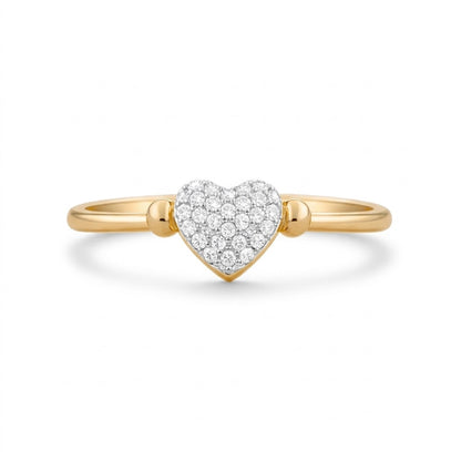 Sparkling Heart Diamond Ring