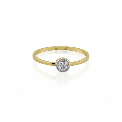 Classic bezel solitaire Diamond Gold Ring