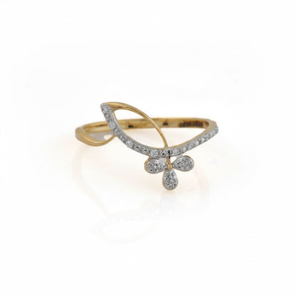 Floral Vine Diamond Gold Ring